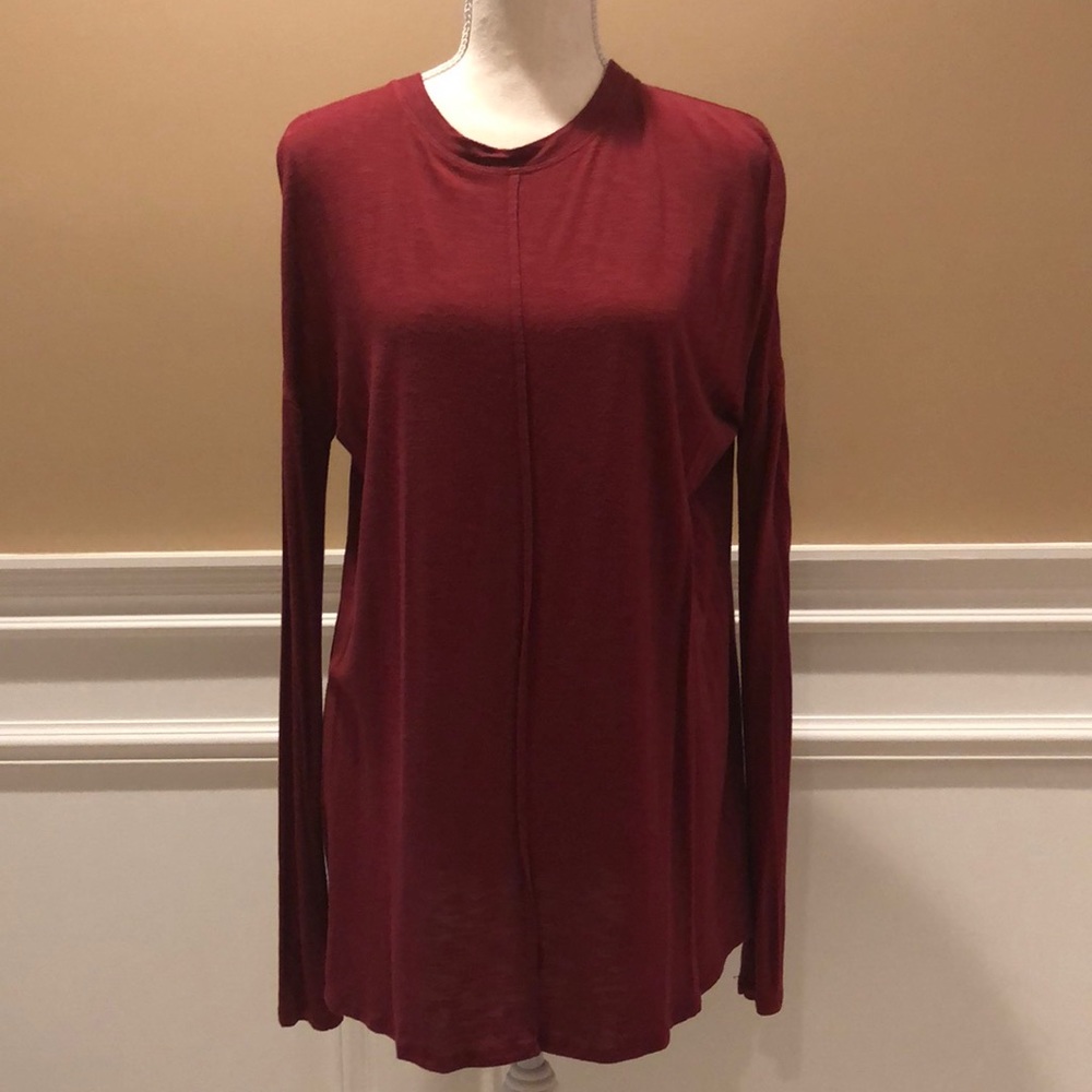 Women’s Small Burgundy Long Sleeve Shirt